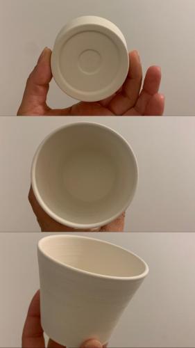 Soba Choko en porcelaine tournée