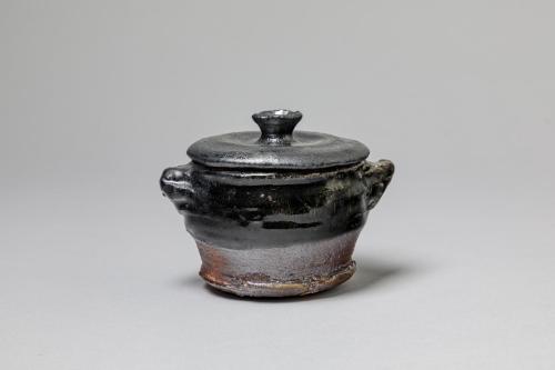 Grès, émail noir, cuisson bois