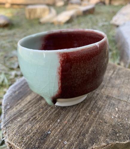 Petit bol porcelaine rouge de cuivre