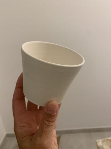 Soba Choko en porcelaine tournée